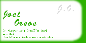 joel orsos business card